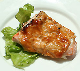 鮭の味噌胡麻マヨネーズ焼き
